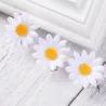 Decorative hair clips - white daisies - 10 piecesHair clips