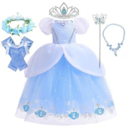 Abito da principessa blu - costume da bambina
