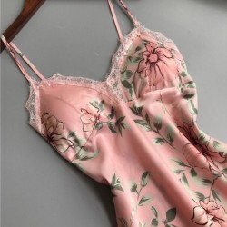 Sexy floral sleepwear shirt - mini dressLingerie