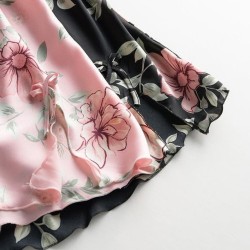 Chemise de nuit florale sexy - mini robe