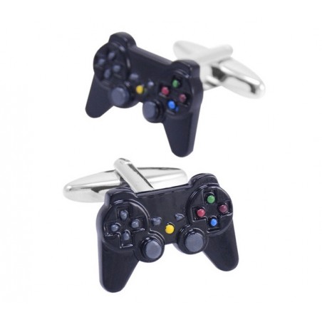 Black PS remote controller - cufflinksCufflinks