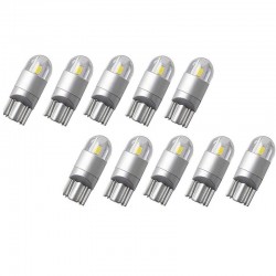 T10 - 3030 - 2SMD - 12V - LED - car light bulb - white - 10 piecesT10