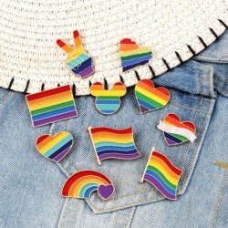 Spilla con design LGBT / arcobaleno - spilla