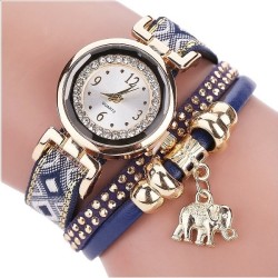 Multilayer bracelet - with watch / rhinestones / elephantBracelets