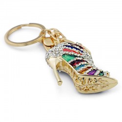 Chaussure à talon haut en cristal - porte-clés