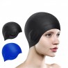 Bonnet de bain en silicone - protection oreilles / cheveux longs - imperméable - unisexe
