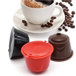 Capsule caffè in plastica - ricaricabili - per Dolce Gusto - 3 pezzi