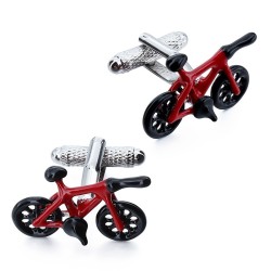 Bicicletta rossa - Gemelli in argento