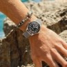 PAGANI - orologio automatico in acciaio inossidabile - cinturino in rete - impermeabile - bianco