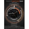 PAGANI - orologio automatico in acciaio inossidabile - cinturino in rete - impermeabile - bianco