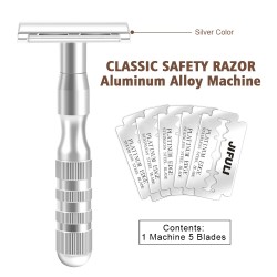 Manual shaving razor - double edge - with 5 bladesShaving