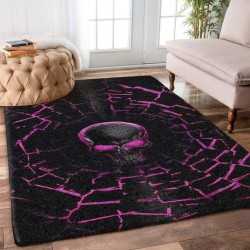 Decorative geometric carpet - non slip - purple skull / spider webCarpets