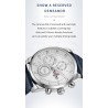 NAVIFORCE - orologio al quarzo alla moda - cinturino in pelle - impermeabile - bianco