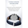 NAVIFORCE - orologio al quarzo alla moda - cinturino in pelle - impermeabile - bianco