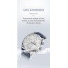 NAVIFORCE - montre à quartz tendance - bracelet cuir - étanche - blanc