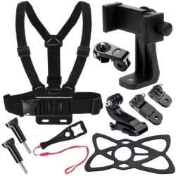Fascia toracica - cintura girevole - supporto per telefono / videocamera GoPro - set completo