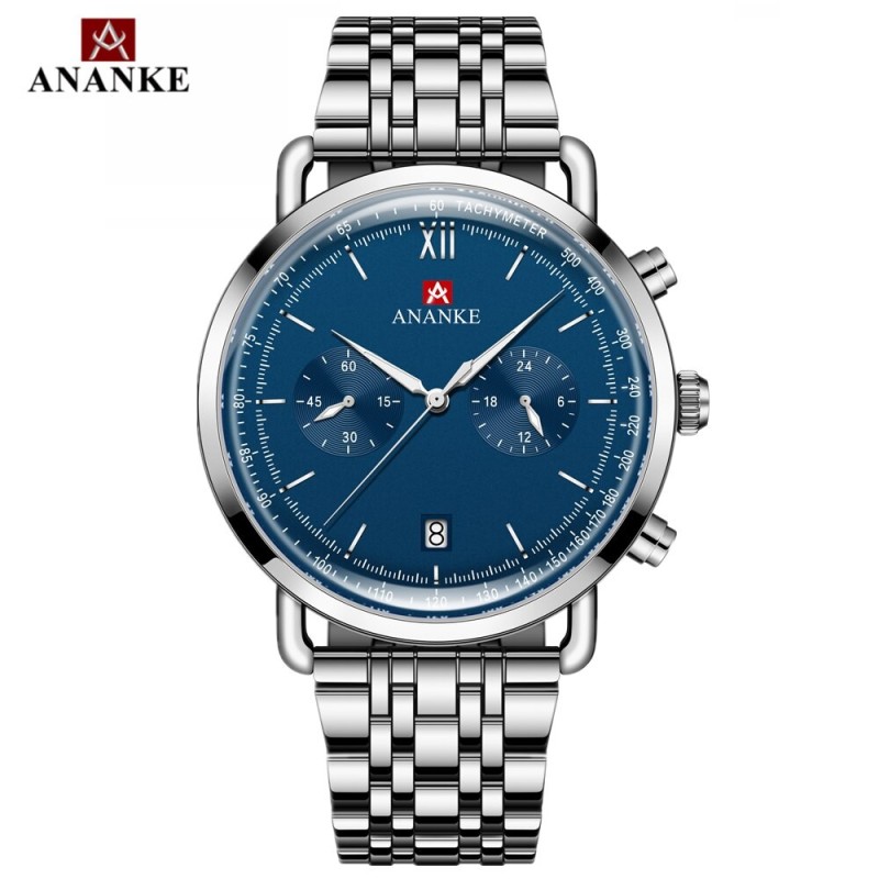 ANANKE - classico orologio al quarzo - impermeabile - acciaio inossidabile