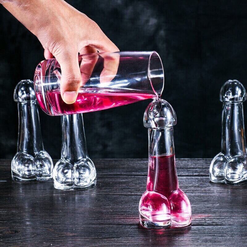 Glass carafe - for wine / cocktail / water - penis shapeBar supply