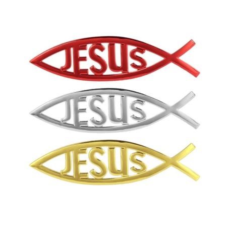 Jesus / fish symbol - car stickerStickers