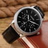 OUKESHI - Orologio al quarzo in acciaio inossidabile - cinturino in pelle