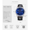 OUKESHI - Orologio al quarzo in acciaio inossidabile - cinturino in pelle