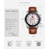 OUKESHI - elegante orologio al quarzo in acciaio inossidabile - cinturino in pelle