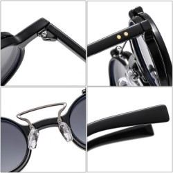 Petites lunettes de soleil rondes - verres rabattables - UV400