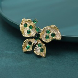 Butterfly shaped brooch with crystalsBrooches