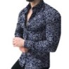 Fashion long sleeve shirt - floral print - slim fitT-shirts