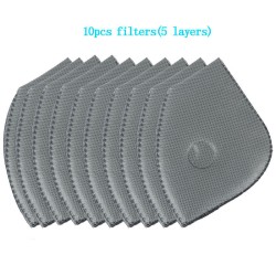 PM25 - filtri di ricambio per mascherine a carboni attivi - 10 pezzi