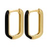 Golden rectangle earrings - colorful enamelEarrings