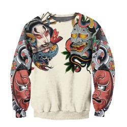 Japanese culture - mask tattoo printed - sweatshirtHoodies & Sweatshirt