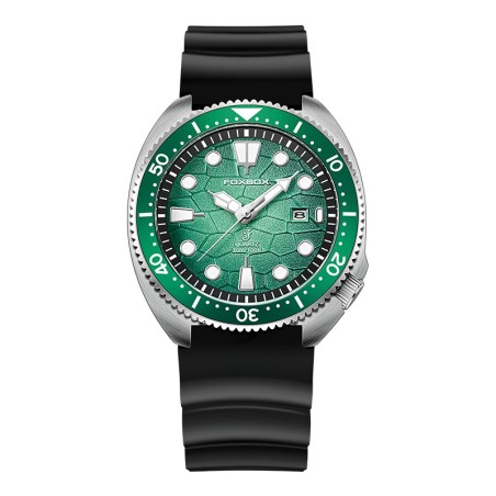 LIGE - montre à quartz en acier inoxydable - étanche - bracelet en silicone - vert