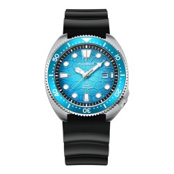 LIGE - Montre à quartz en acier inoxydable - étanche - bracelet en silicone - bleu