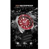 LIGE - Orologio al quarzo in acciaio inossidabile - impermeabile - cinturino in silicone - marrone