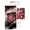 LIGE - Orologio al quarzo in acciaio inossidabile - impermeabile - cinturino in silicone - nero