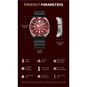LIGE - Orologio al quarzo in acciaio inossidabile - impermeabile - cinturino in silicone - nero