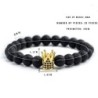 Bracelet perlé noir - avec une couronne