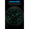 LIGE - orologio al quarzo di lusso - luminoso - acciaio inossidabile - impermeabile - blu