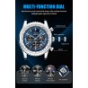 LIGE - orologio al quarzo di lusso - luminoso - acciaio inossidabile - impermeabile - blu
