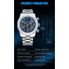 LIGE - orologio al quarzo di lusso - luminoso - acciaio inossidabile - impermeabile - blu