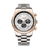 LIGE - montre à quartz de luxe - lumineuse - acier inoxydable - étanche - or rose / blanc