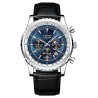 LIGE - orologio al quarzo di lusso in acciaio inossidabile - luminoso - cinturino in pelle - impermeabile - blu