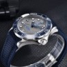 PAGANI DESIGN - montre mécanique - acier inoxydable - étanche - bracelet nylon - bleu