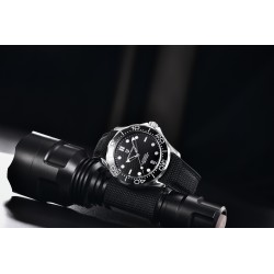 PAGANI DESIGN - orologio meccanico - acciaio inossidabile - impermeabile - cinturino in nylon - nero