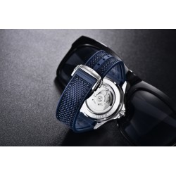 PAGANI DESIGN - orologio meccanico - acciaio inossidabile - impermeabile - cinturino in nylon - bianco