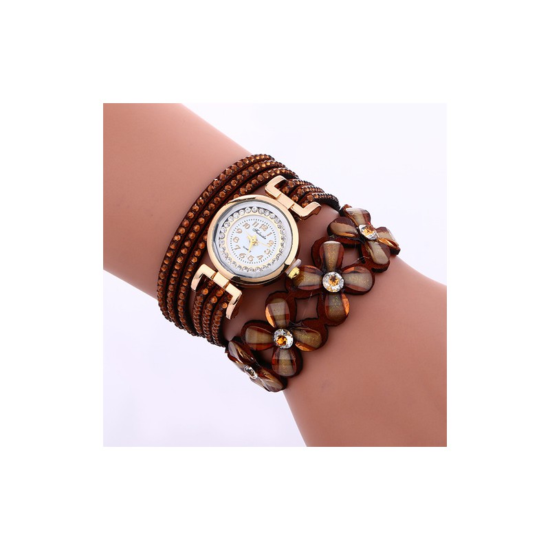 Bracelet en cristal multicouche - avec montre