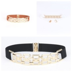 Cintura elastica alla moda - con catena decorativa in metallo dorato