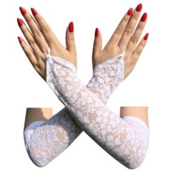 Sexy guanti lunghi in pizzo - senza dita