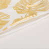 Fodera per cuscino decorativo - foglie dorate / motivo geometrico - 45 cm * 45 cm